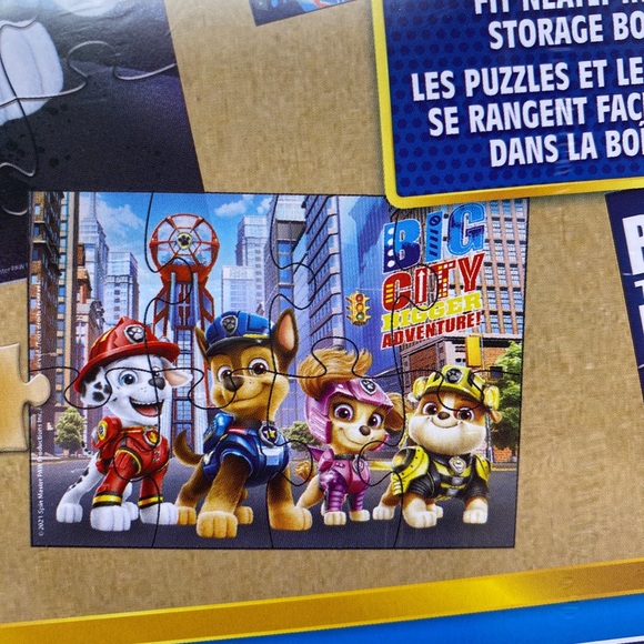 Paw Patrol The Movie - Set of 5 Wood Puzzles with Storage Box for Kids - Picture 11 of 12